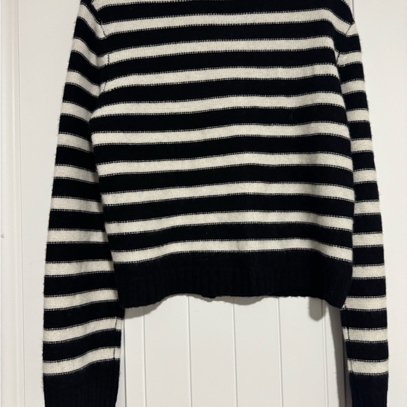 Anthropologie Monochrome Striped Cardigan 100% cashmere - Picture 3 of 8